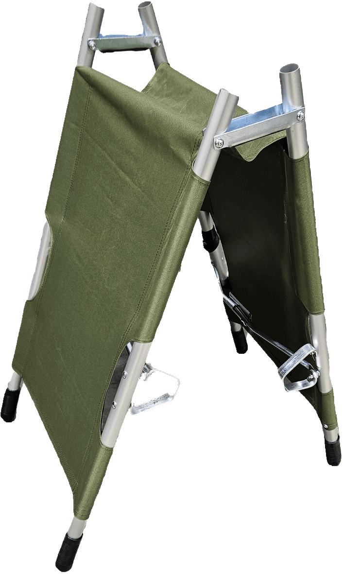 אלונקה מתקפלת ל4 צבע זית