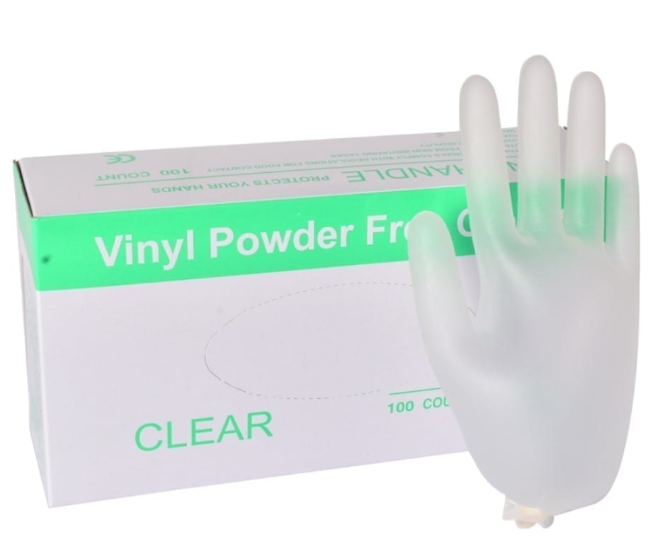 כפפות ויניל, 100 יחידות באריזה