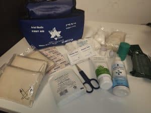 רשימת ציוד תיק עזרה ראשונה