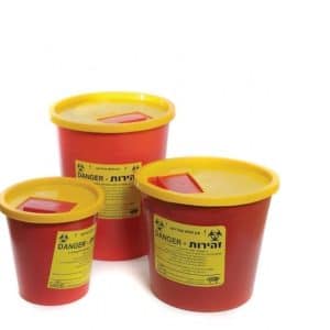 פח למחטים ופסולת זיהומית