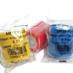 חבישה אלסטית צבעונית נדבקת