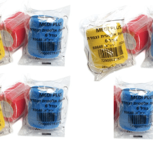 תחבושת אלסטית צבעונית נדבקת - 10 יחידות