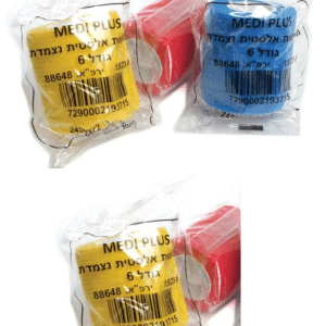 תחבושת אלסטית צבעונית נדבקת - 5 יחידות